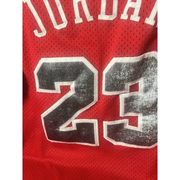 Red NBA Chicago Bulls NIKE #23 JORDAN 1984 Flight 8403 Jersey Medium +2 Read - Picture 10 of 10
